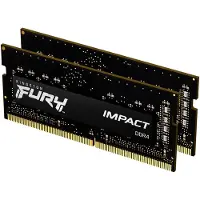 Kingston FURY Impact - DDR4 - sats - 32 GB: 2 x 16 GB - SO DIMM 260-pin - 3200 MT/s / PC4-25600 - CL20 - 1.2 V - ej buffrad - icke ECC - svart
