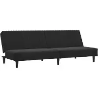 vidaXL 2-sits bäddsoffa Black Velvet 375932