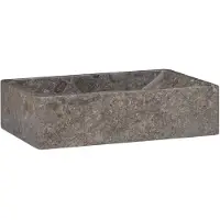 vidaXL Handfat 45x30x12 cm marmor grå högglans