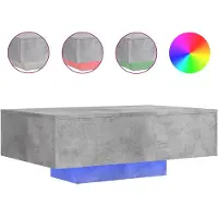 vidaXL Soffbord med LED-belysning, Betonggrå, 85X55X31 Cm