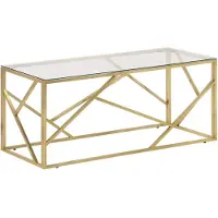 vidaXL Soffbord guld rostfritt stål och härdat glas