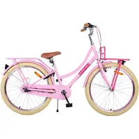 Volare - Barncykel - Excellent 24 Tum Rosa - Nexus 3 Med Pakethållare Fram