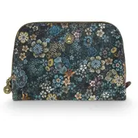 Pip studio Coby Cosmetic Bag Triangle Medium Tutti i Fiori Blue 24/17x16.5x8cm