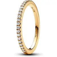 Pandora Timeless Stackable Sparkling Band 14k Gold-plated Clear cubic zirconia alliansring 162999C01-58