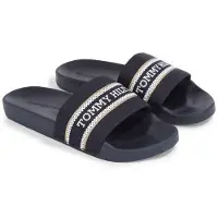 Tommy Hilfiger Flipflops HILFIGER POOLSLIDE WITHWEBBING kvinnor - Blå - 37
