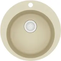 vidaXL Diskho granit enkel rund beige