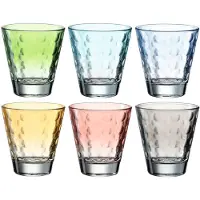 Leonardo Optic, Blandade färger, Glas, 6 styck, Kon, 215 ml, 85 mm