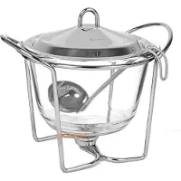 King Hoff matvärmare, glas/stål, 4 l