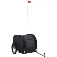 vidaXL Cykelvagn svart 45 kg järn
