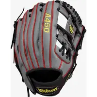 Wilson 2024 A450 11.5" Ungdoms Infield Baseball Handske - Högerhand, Grå/Svart/Gul