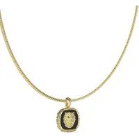 GUESS Lion King guld och svartfärgat lejonhalsband JUMN04002JWYGBKT/U