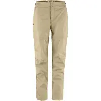 Fjällräven - Vandringskläder dam - Abisko Hike Zip Off Trousers W Fossil för UnisexBomull - Storlek S/M - Beige