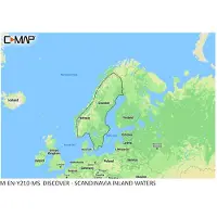 C-MAP Discover Scandinavia Inland Waters kartkort M-EN-Y210-MS