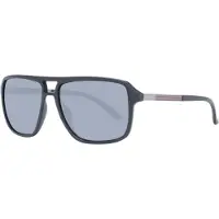 GUESS Square Unisex matt svart rökgrå solglasögon