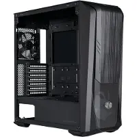Cooler Master MasterBox 500 - Mid tower - utökad ATX - genomskinlig sidopanel (härdat glas) - ingen strömförsörjning (ATX) - svart - USB/ljud