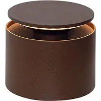 Zafferano Push-up batteridriven bordslampa IP54 i cortenstål Push-up, dimbar, Brun / rost, Vardagsrum / matsal, Aluminium / grå / zink, Modern