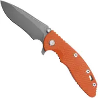 Rick Hinderer Knives Rick Hinderer XM-18, 3.5" Recurve Tri-way Working Finish Orange G10, pocket knife
