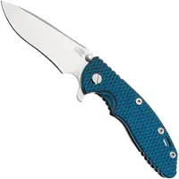 Rick Hinderer Knives Rick Hinderer XM-18, 3.5" Recurve Tri-way Stonewash Blue, Blue/Black G10, pocket knife