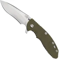 Rick Hinderer Knives Rick Hinderer XM-18, 3.5" Recurve Tri-way Stonewash Green G10, pocket knife