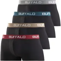 Buffalo Boxershorts grå / petrol / mörkröd / svart
