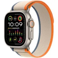 Apple Watch Ultra 2 49 mm Titanium med Trail Loop (M/L) - Orange/Beige