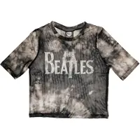 Ginza.se The Beatles: Ladies Crop Top/Drop T Logo (Black) (Mesh) (X-Small)