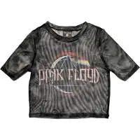 Ginza.se Pink Floyd: Ladies Crop Top/Vintage Dark Side of the Moon Seal (Black) (Mesh) (Small)