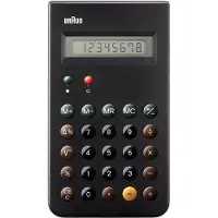 Braun BNE001BK - Skrivbordskalkylator - 8 siffror - batteri - svart