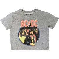 Ginza.se AC/DC: Ladies Crop Top/Highway To Hell Circle (Grey) (Medium)