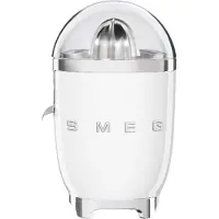Smeg 50''s Style Citruspress CJF01WHEU Vit, Vit, 600 l, Rostfritt stål, Aluminium, Rostfritt stål, 1 m, Aluminium