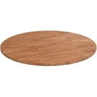 vidaXL Rund bordsskiva ljusbrun Ø60x1,5 cm behandlad massiv ek