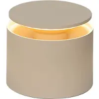 Zafferano Push-up batteridriven bordslampa IP54 sand Push-up, dimbar, Creme / bärnsten, Vardagsrum / matsal, Aluminium / grå / zink, Modern