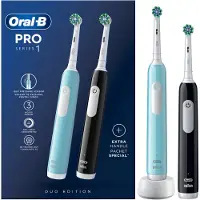 Oral-B Pro Series 1 Cross Action tandborstset 2-pack svart + blå (svart/blå)