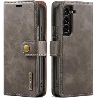 DG Ming 2-i-1 Samsung Galaxy S23 5G Löstagbar Läder Plånboksfodral - Grå
