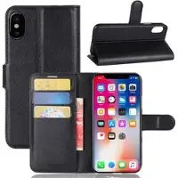 Mtp Products iPhone X/XS Plånboksfodral med Stativ - Svart