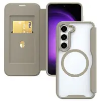 Mtp Products Samsung Galaxy S24+ Flip Skal med Kortplats - MagSafe-kompatibel - Khaki