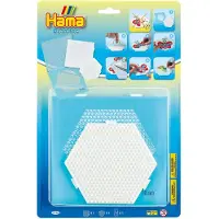 Hama midi 2 pärlplattor + 1 stickers i blisterpack