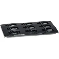 Patisse form madeleine 29 x 17 cm svart silikon, 9 fack