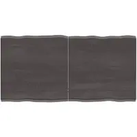 vidaXL Bordsskiva mörkbrun 120x60x(2-4)cm trä med naturlig kant