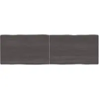 vidaXL Bordsskiva mörkbrun 160x50x(2-6)cm trä med naturlig kant