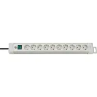 Brennenstuhl Premium-Line extension socket H05VV-F 3G1,5 - Effektband - ingång: ström - utgångskontakter: 10 (ström) - 3 m sladd - ljusgrå