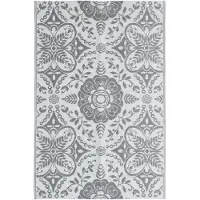 vidaXL Utomhusmatta ARAKIL ljusgrå 190x290 cm PP