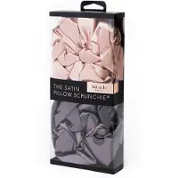 Kitsch Satin Pillow Scrunchie - Blush/Grey