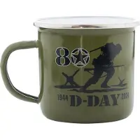 101 Inc Fostex Emaljmugg D-Day 80år 300ml (Färg: Grön)
