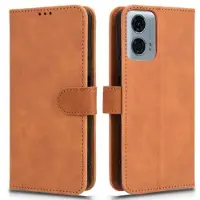 Mtp Products Motorola Moto G34 Plånboksfodral med Magnetstängning - Brun