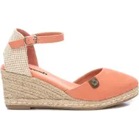 Refresh för kvinnor. 17188207-CORAL Espadriller i korallfärgat läder 171882 (35), 5 till 8 cm, Före, Spänne, Casual