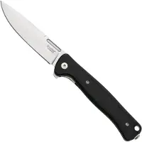 Lionsteel Skinny Solid SK01A BS Black Aluminium Black Canvas Micarta inlay, Stonewashed pocket knife, Molletta design