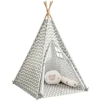SoBuy Barntält med dyna, barnrumsinspiration, Längd 112 cm Bredd 112 cm Höjd 158 cm,OSS03