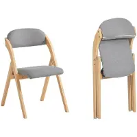 SoBuy FST92-N Hopfällbar stol, grå, 120 kg