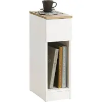 SoBuy Smalt Sängbord Vit 20x35x60 cm